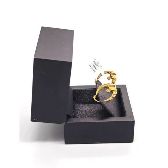 14KT YELLOW GOLD 1.30G CLADAGAH HOOP EARRING SET (149776-3)